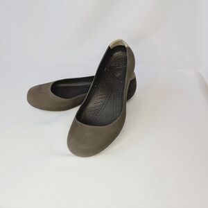 Crocs Marnie Brown Ballet Flats, Women's Size 7